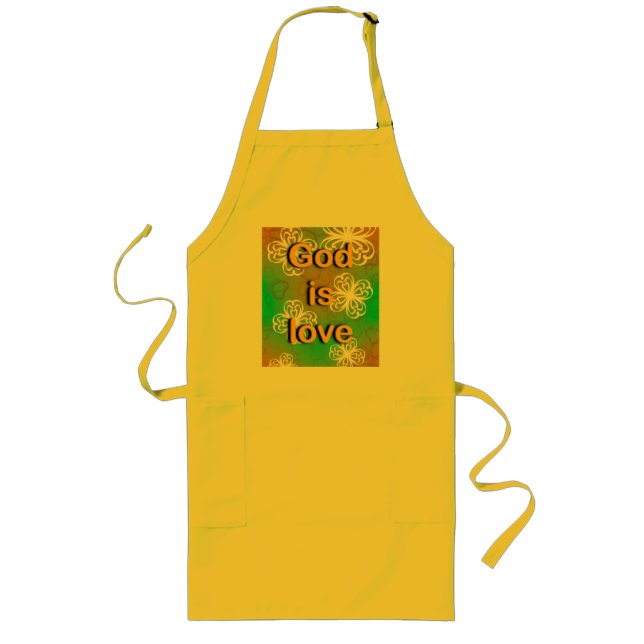 God is love long apron (Front)