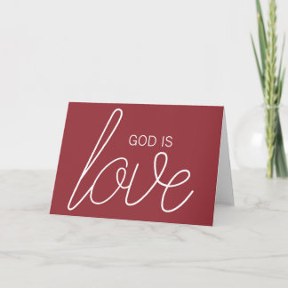 God Is Love Modern Christian Card