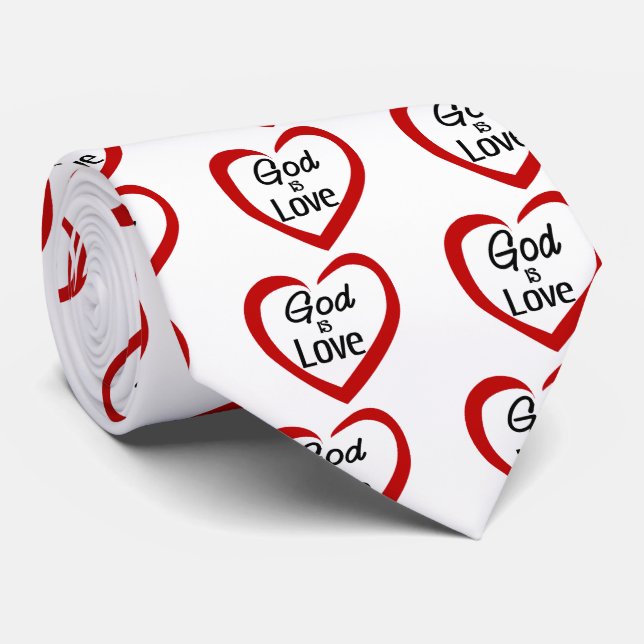 God is Love Neck Tie (Rolled)