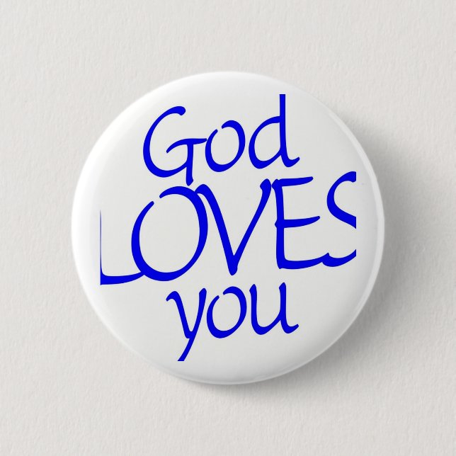 GOD IS LOVE......... PINBACK BUTTON (Front)