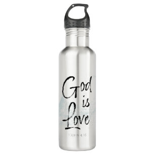 God is Love Stainless Steel Water Bottle