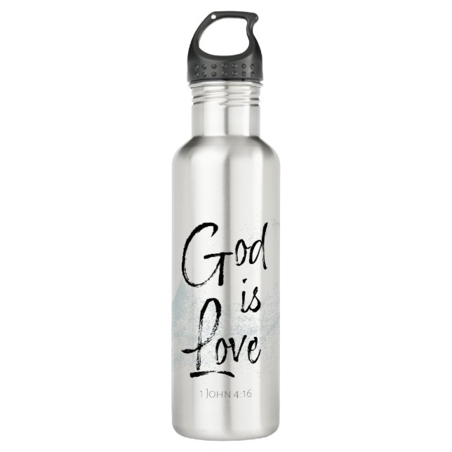 God is Love Stainless Steel Water Bottle (Front)