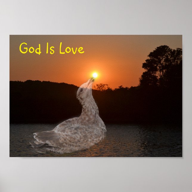 God Is Love Sunset Poster (Front)