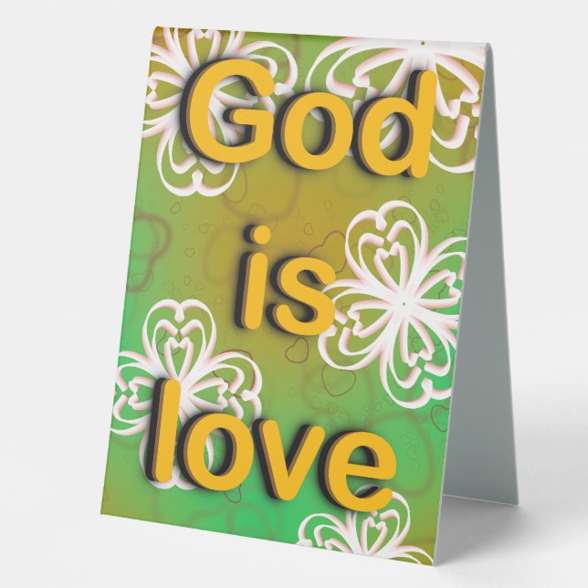  god is love  table tent (Front)