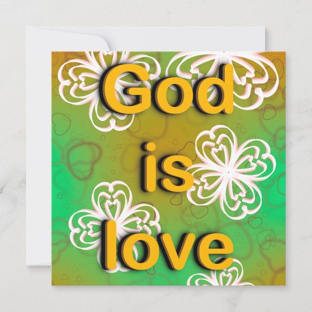 God is love  thank you card (Front)