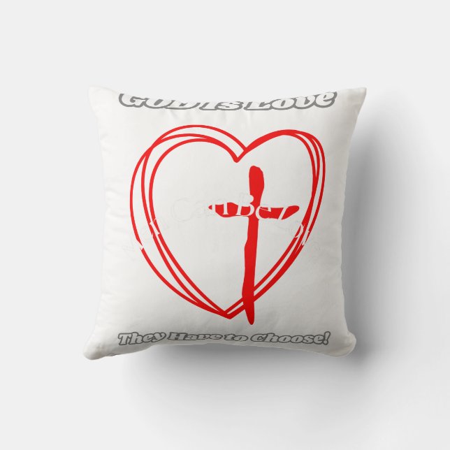 God Is Love. Throw Pillow (Back)