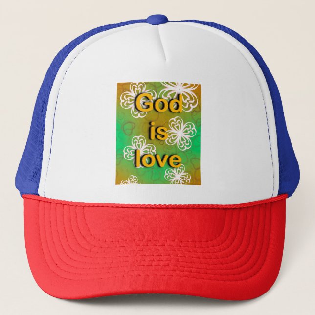 God is love trucker hat (Front)