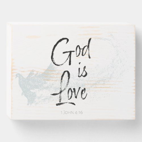 God is Love Wooden Box Sign