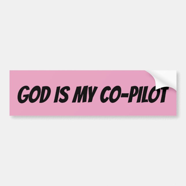 GOD IS MY CO-PILOT BUMPER STICKERS (Front)