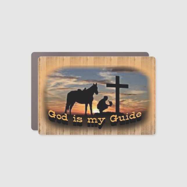 God is My Guide Bumper Sticker Car Magnet (Front)