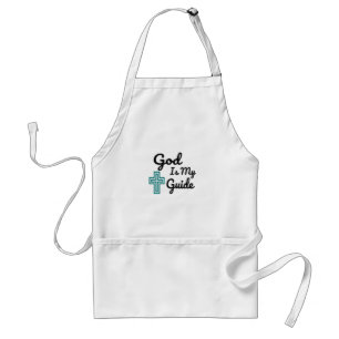 God Is My Guide Cross Adult Apron