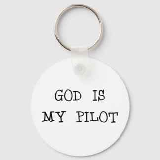 God Is My Pilot Keychain