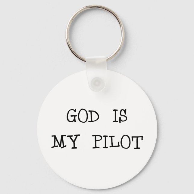 God Is My Pilot Keychain (Front)