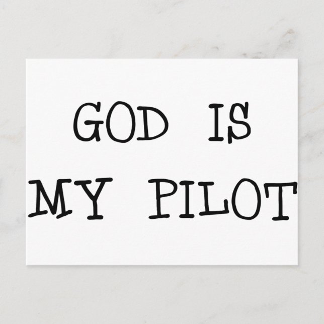 God Is My Pilot Postcard (Front)