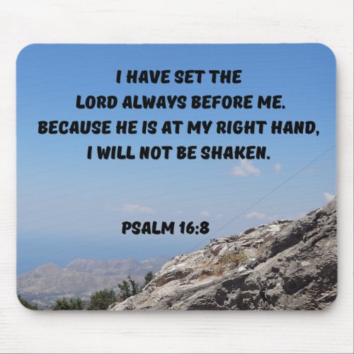 God Is My Right Hand Psalm 168 Bible Verse Mouse Pad