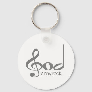"God is My Rock" Keychain