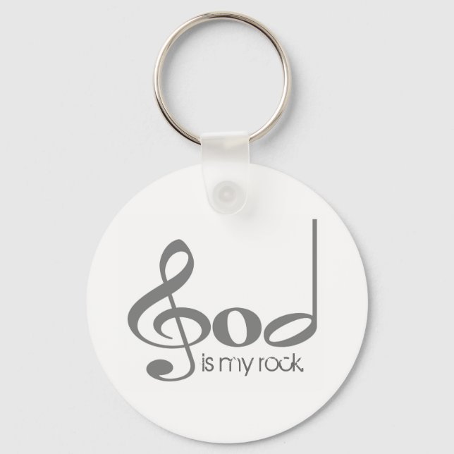 "God is My Rock" Keychain (Front)