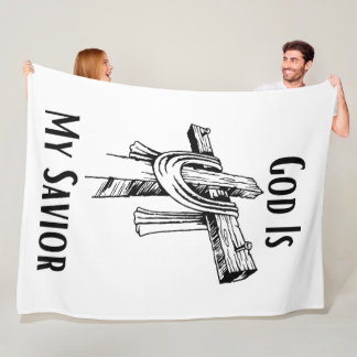 God Is My Savior Bible Christian-Themed Fleece Blanket