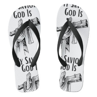 God Is My Savior Bible Christian-Themed Flip Flops