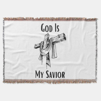 God Is My Savior Bible Christian-Themed Throw Blanket