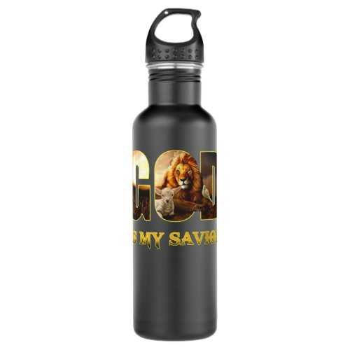 God is my savior  Jesus Apparel  Stainless Steel Water Bottle