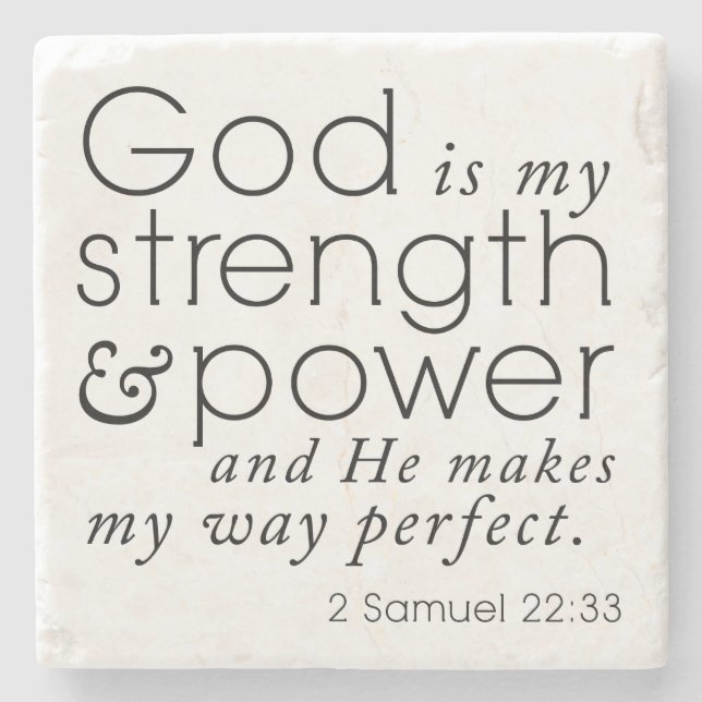 God is my strength Pastor appreciation gift Stone Coaster (Front)