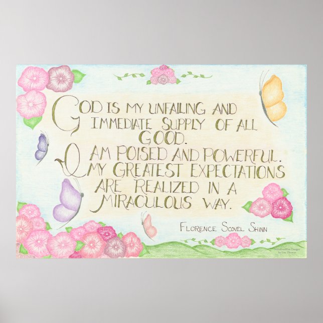 God is My Supply- Florence Scovel Shinn Poster (Front)
