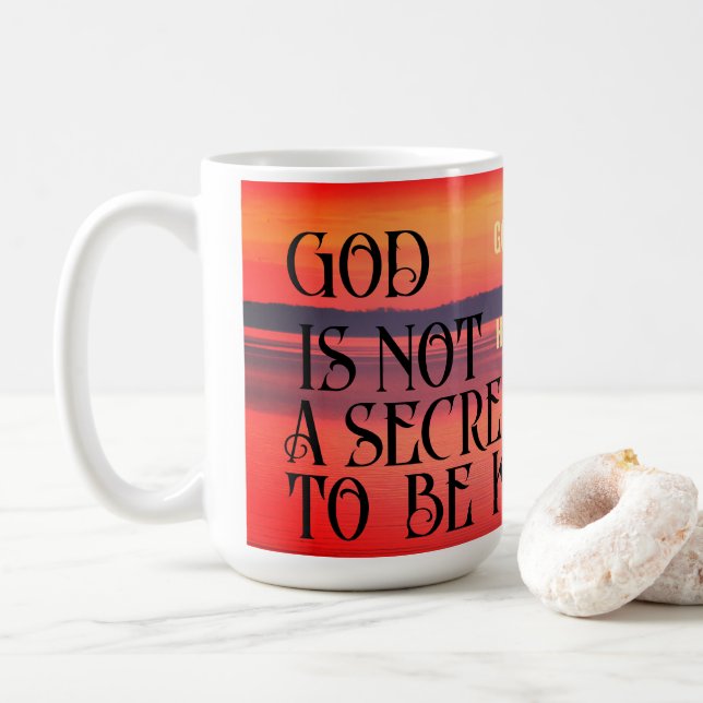 god is not a secret to be kept Mug (With Donut)