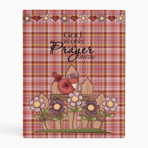  god is only a prayer away mini three ring binder zazzle