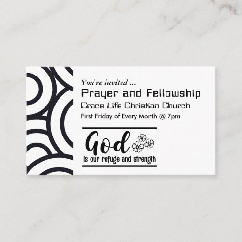 God is our Refuge and Strength Church Event Business Card