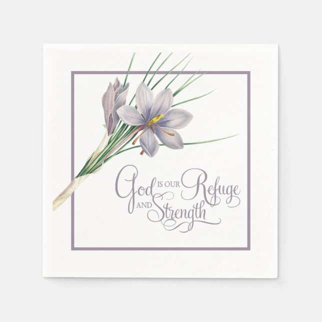 God is our Refuge and strength   Napkins (Front)