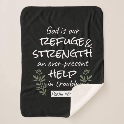 God is Our Refuge and Strength Psalm 461 Sherpa Blanket