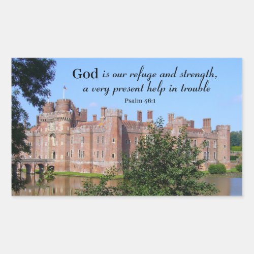 God is our Refuge and Strength  Rectangular Sticker