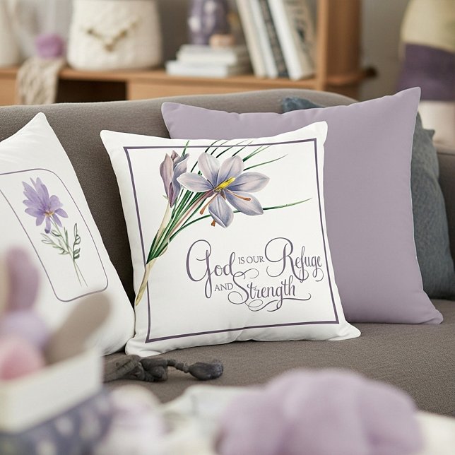 God is our Refuge and strength  Throw Pillow (Creator Uploaded)