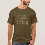 God is our Refuge Christian Bible Verse Brown/Gold T-Shirt