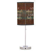 God is our Refuge Christian Bible Verse Brown/Gold Table Lamp (Back)