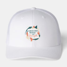 God is Our Refuge Inspirational Graphic Cap