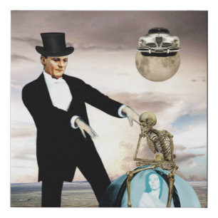 God is playing 1 faux canvas print