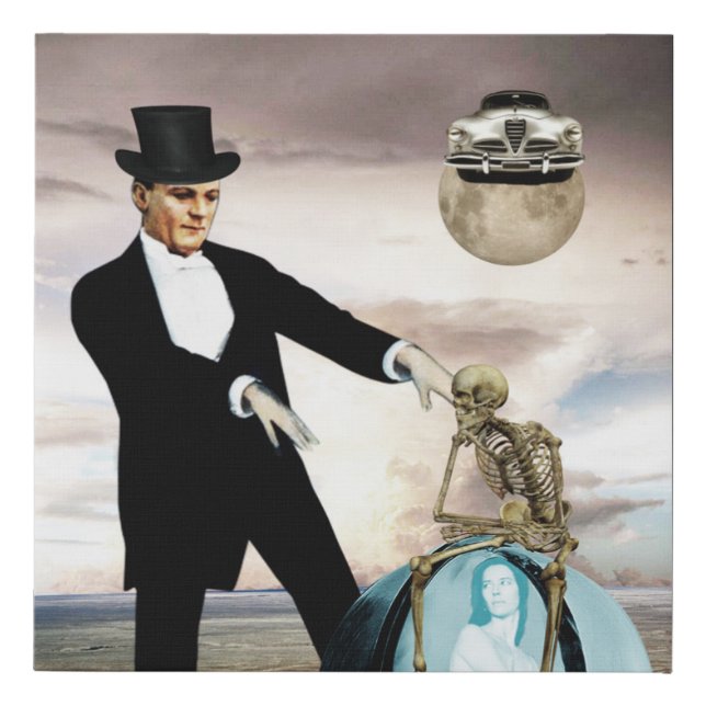 God is playing 1 faux canvas print (Front)