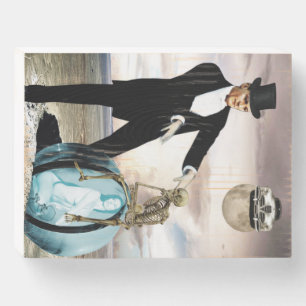 God is playing 1 wooden box sign