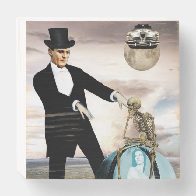 God is playing 1 wooden box sign (Front Horizontal)