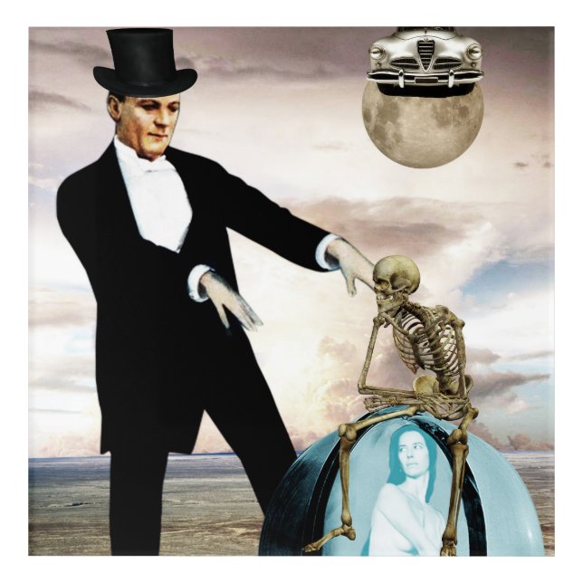 God is playing acrylic print (Front)