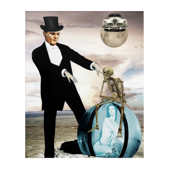 God is playing acrylic print (Front)