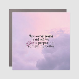 God is preparing.... Christian typography Car Magnet