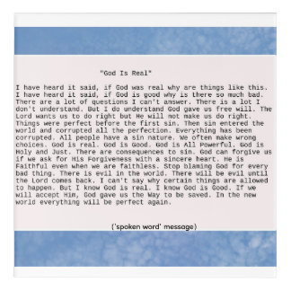 God Is Real With Photo Background Acrylic Print