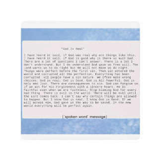 God Is Real With Photo Background Metal Print