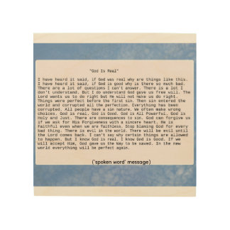 God Is Real With Photo Background Wood Wall Art