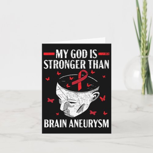 God Is Stronger Than Brain Aneurysm Aneurysm Aware Card