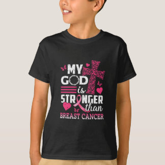 God Is Stronger Than Breast Cancer Awareness Chris T-Shirt