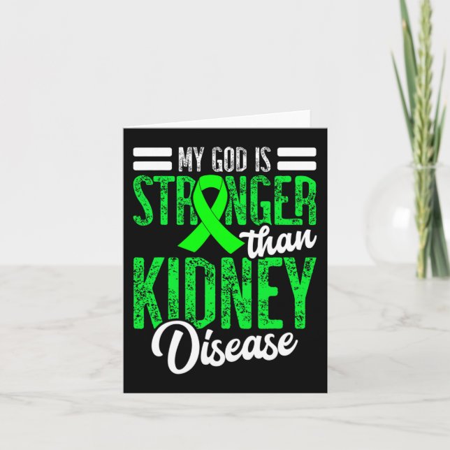 God Is Stronger Than Kidney Disease For A Dialysis Card (Front)